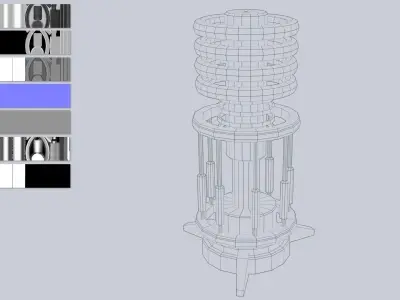 Sci fi lamp Low-poly 3D model order