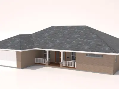 House-004- Low Poly 3D model