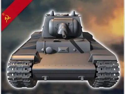 KV-1 M1939 - Soviet army WW2 Second World East front Ostfront RP 3D print model
