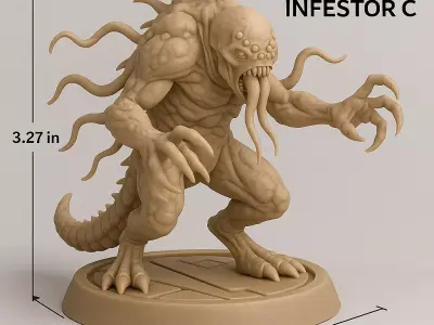 PARASITE INFESTOR Alien Biomass Corruption Unit STL Pack 3D print model