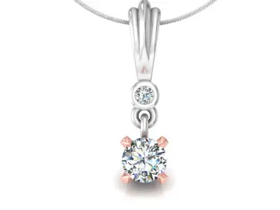 Solitaire Pendant With STL 3dm  3D print model