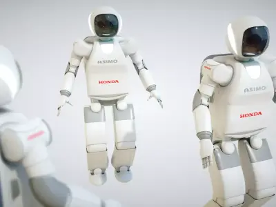 Asimo Robot Low-poly 3D model