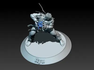 Street Fighter Ryu - Hadouken preparation   3D print model