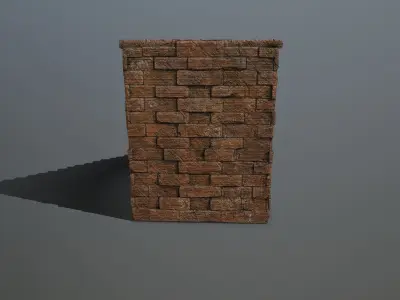 stairs brick arch Low-poly 3D model
