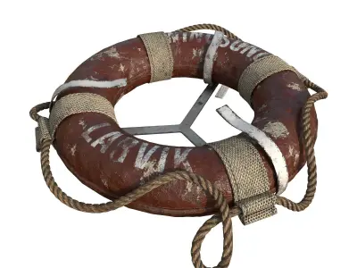 Life Preserver Ring Low-poly 3D model