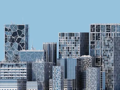 Futuristic Skyscraper Collection H 1 3D model