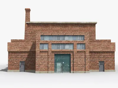 Factory xx1 Low-poly 3D model