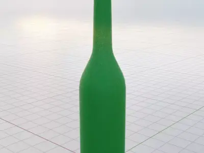 Glass bottle Free low-poly 3D model