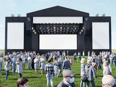 Modern Concert Stage 3D model