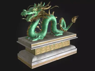 Eternal Serpent Sculpture  Symbol of Infinity and Ancient Power 3D model