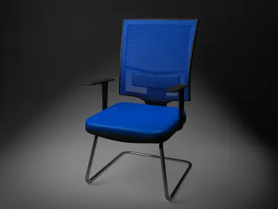 Office Chair small low poly Low-poly 3D model