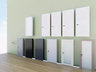 interior doors models Low-poly 3D model