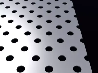 Perforated panel with 14 percent opening 25O80 3D model