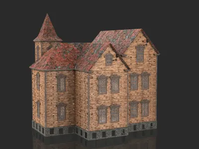 Old Medieval Abandoned House 5 3D model