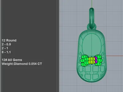 Diamond Bow Baby Charm Jewelry 3D print model purchase
