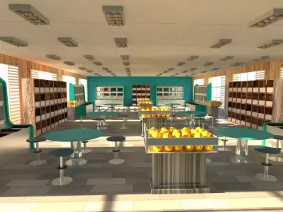 Greengrocer Store  Low-poly 3D model