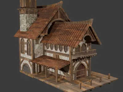 Medieval Exterior Building 3D model