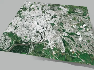 Cityscape Bristol United Kingdom 3D model