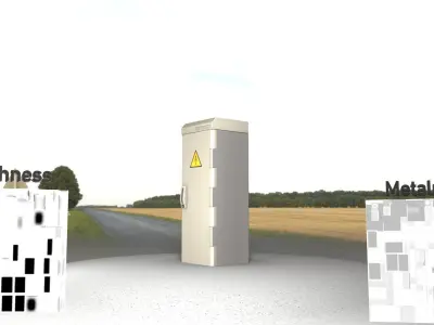 Electrical Distribution Cabinet 47 Low-poly 3D model