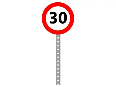 30 speed limit 3D model
