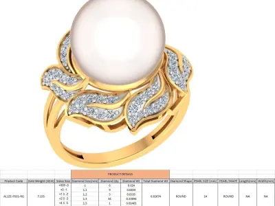 Ring Earrings Pendant Combo - PS01 3D print model