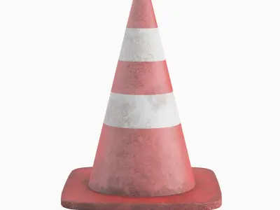 Traffic Cone 03 Low-poly 3D model