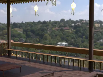 3D Thai style house 3D model