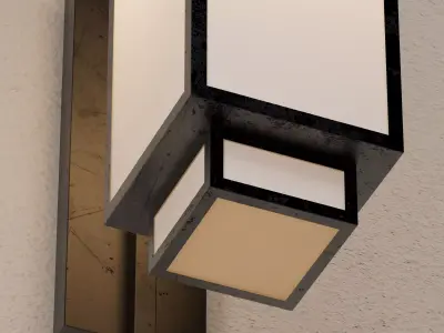 Indochine Style Wall Lamp - Modern Oriental Sconce Light 3D model