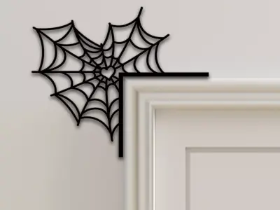 Web Heart Door Corner Decor 3D print model