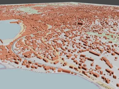 Cannes France CITY BUILDINGS Free 3D model