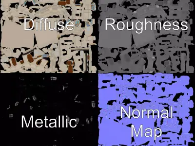 Classic Victorian Building model pack Low-poly 3D model