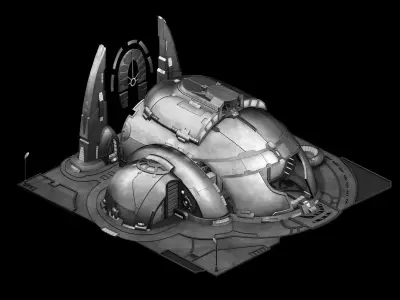 Heterogeneous World - Guard Training Factory 01 3D model