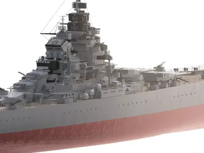 FRENCH NAVY BATTLESHIP 3D model