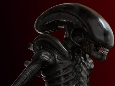 Xenomorph T-pose Unrigged 3D model