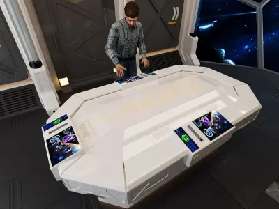 Modular sci-fi spaceship interior 3D model 3D model