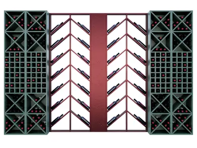 Wine Shelf 6 3D model