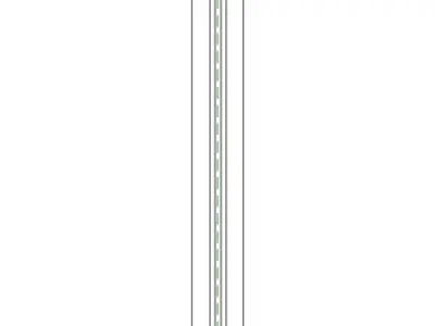 Glass Railing  with corner type Parametric Revit family Volume02 3D model