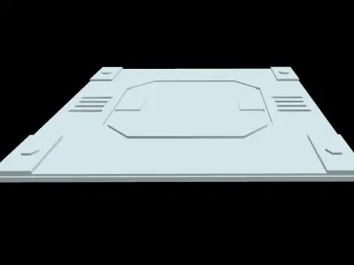 Extreme Low-Poly Sci-Fi Panels Low-poly 3D model