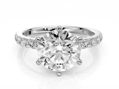Engagement ring Soraya 1-50ct 3D print model