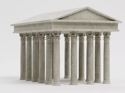 Corinthian Temple - Ancient Classical Shrine Architecture  3D model