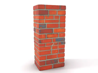 Red Brick Wall model pack Low-poly 3D model buy