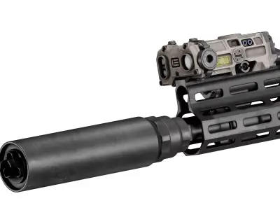 ROBINSON ARMAMENT XCR-M RIFLE Low-poly 3D model