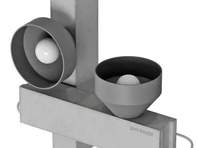 pluskouple block wall and table lamp 3D model