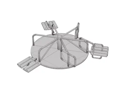 playground carousel 3D model purchase