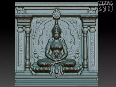 Indian Temple Wall basrelief 27 240619 3D print model