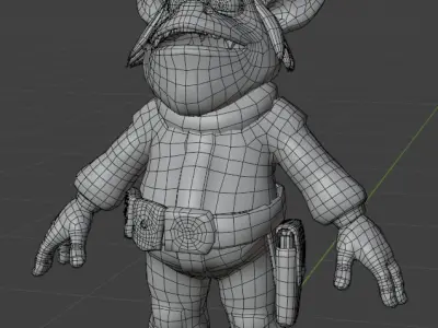 Kragnork Alien Smuggler Low-poly 3D model