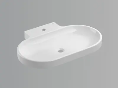 Eurocosmo Countertop Basin 80 Set 3D model