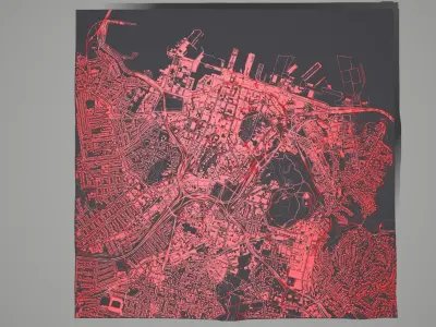 Cityscape Auckland Central New Zealand 3D model