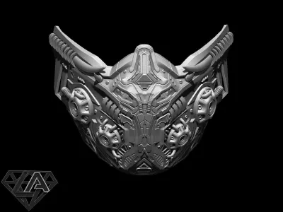 SCI-FI Warrior custom mask 3D print model