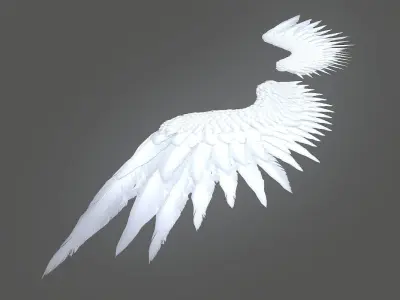 Angel Wings Low-poly 3D model